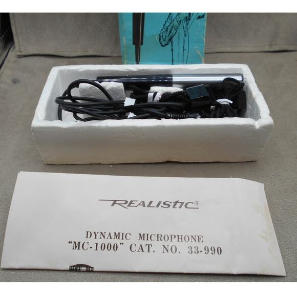 Realistic MC-1000 Dynamic Microphone in Original Box Vintage Untested Japan - Picture 2 of 11
